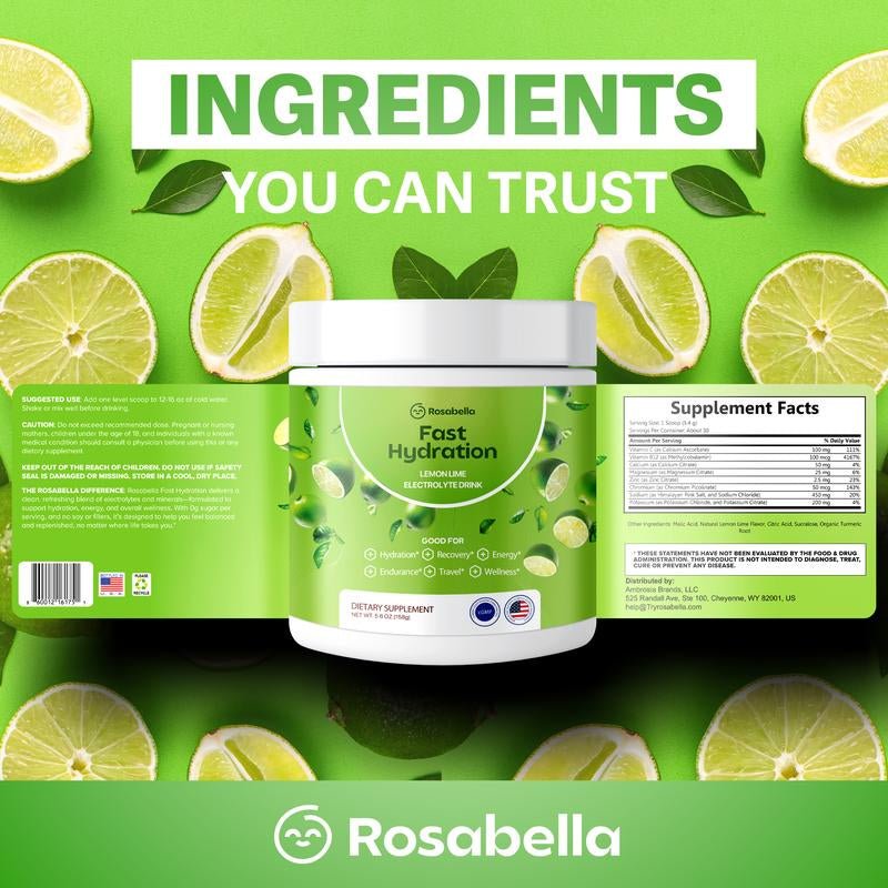 Rosabella Electrolytes 3 - Pack for Fast Hydration, Fast Recovery, Electrolyte Imbalance - Open Season Industries