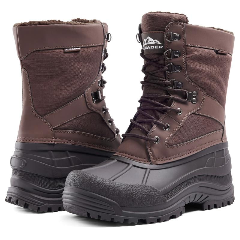 ALEADER Winter Men'S Outdoor Warm Classic Snow Boots Non - Slip 3M THINSULATE INSULATION Sports Leisure Hiking Boots Waterproof - Open Season Industries