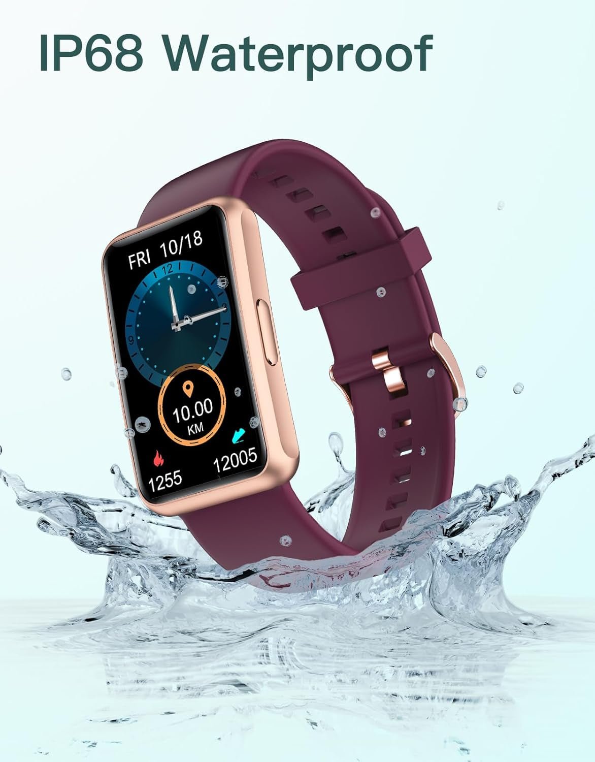 Fitness Tracker No Bluetooth No APP No Phone Needed, Fitness Watch for Men Women Parents IP68 Waterproof with Full Touch Screen Steps Calories Counter Sleep Tracker Alarm Clocks (Purple) - Open Season Industries