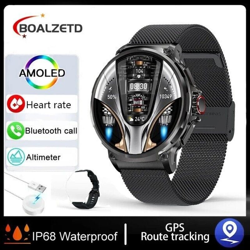 1.85" Ultra HD Smartwatch GPS Bluetooth Call Health Monitoring Watch Gym Gift - Open Season Industries