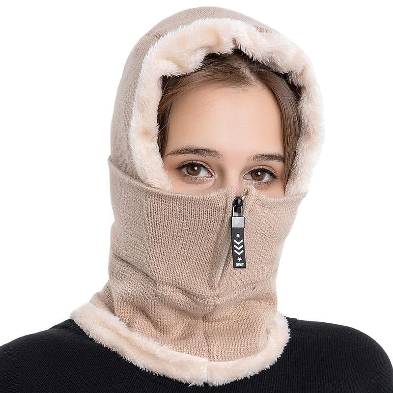 Women Balaclava Beanie Fleece Hood Cycling Ski Thermal Face Cover Hat Winter Warm Cap Scarf for Cold Weather - Open Season Industries