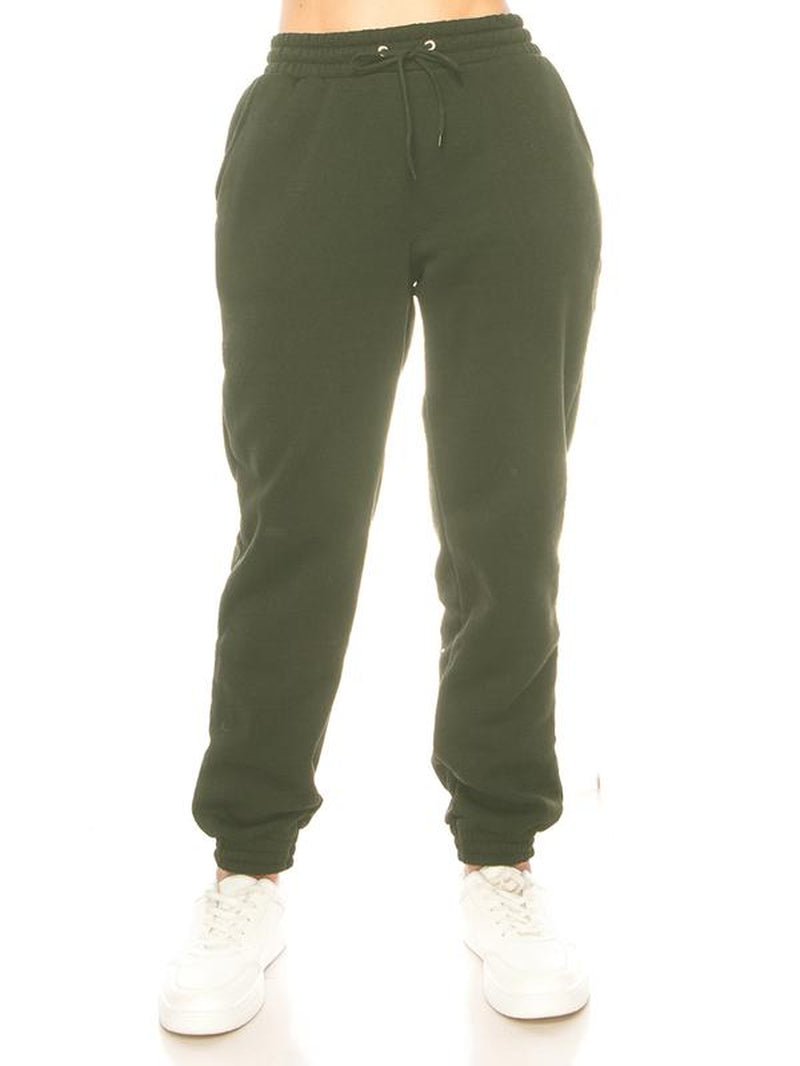 Women'S Sweatpants Winter Warm Fleece Lined Sweatpants with Pockets Fleece Jogger Pants - Open Season Industries