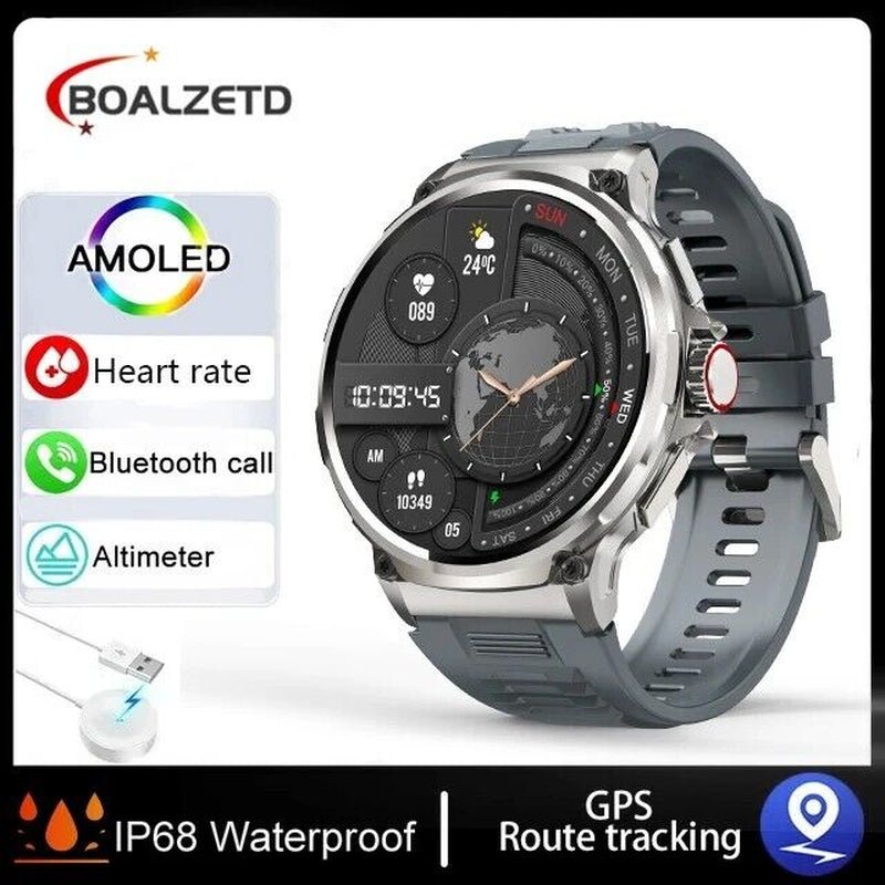 1.85" Ultra HD Smartwatch GPS Bluetooth Call Health Monitoring Watch Gym Gift - Open Season Industries