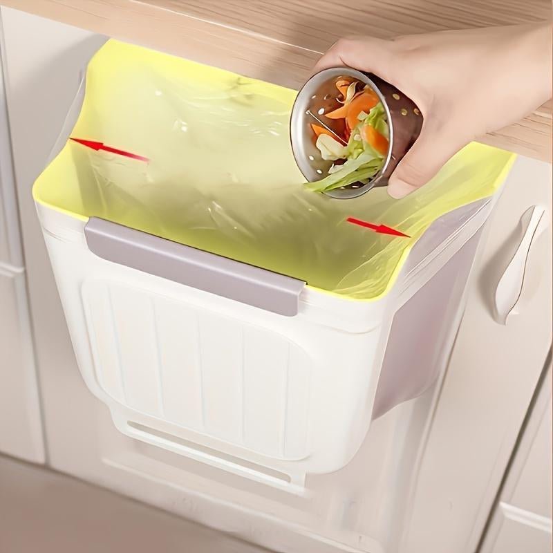 Foldable Kitchen Trash Can, Hanging Trash Bin, Space - Saving Hanging Garbage Can for Kitchen Cabinets, Kitchen Accessories - Open Season Industries