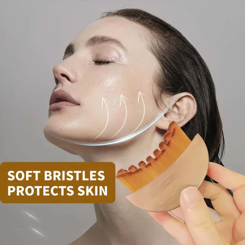Lymphatic Contour Face Brush for Jawline & Chin Sculpting - Dry Brushing Massager for Lymphatic Drainage & Facial Fatigue Relief, Eronomically Designed to Fit the Skin Precisely (1PCS) Beauty Roller Daily - Mm - Open Season Industries