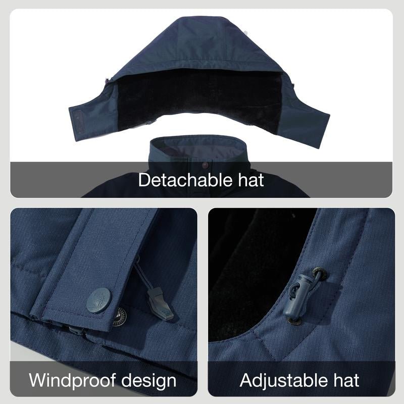 CAMEL CROWN Women'S Winter Outerwear Waterproof Ski Snow Jacket Warm Fleece Jacket Parka Raincoat with Multiple Pockets Sport Jacket - Open Season Industries