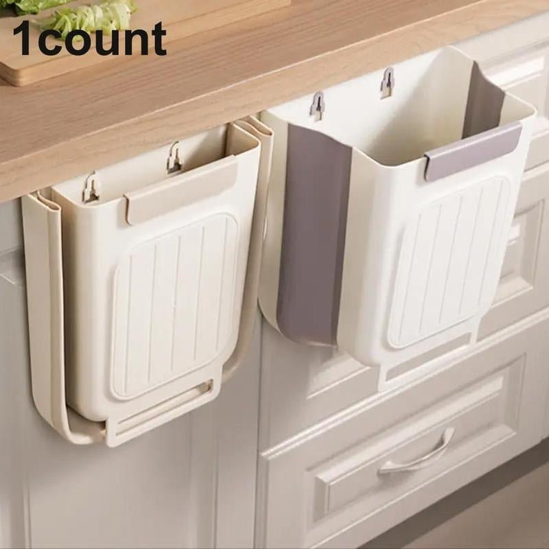 Foldable Kitchen Trash Can, Hanging Trash Bin, Space - Saving Hanging Garbage Can for Kitchen Cabinets, Kitchen Accessories - Open Season Industries