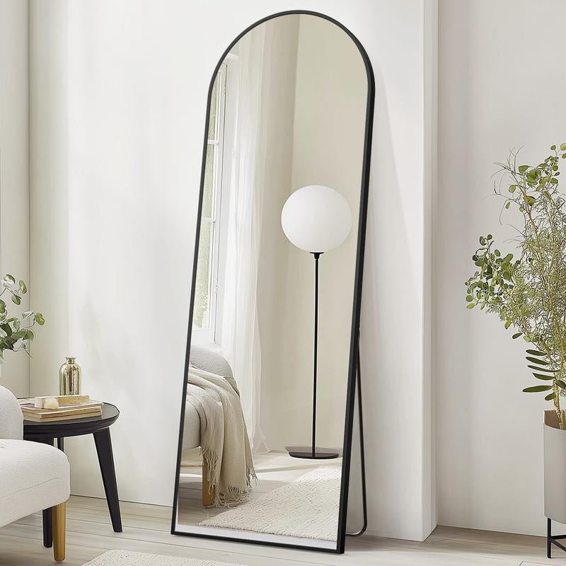 Floor Mirror Stand Mirror Full Length with LED Lights, Floor Mirror Dimming & 3 Color Lighting - Open Season Industries