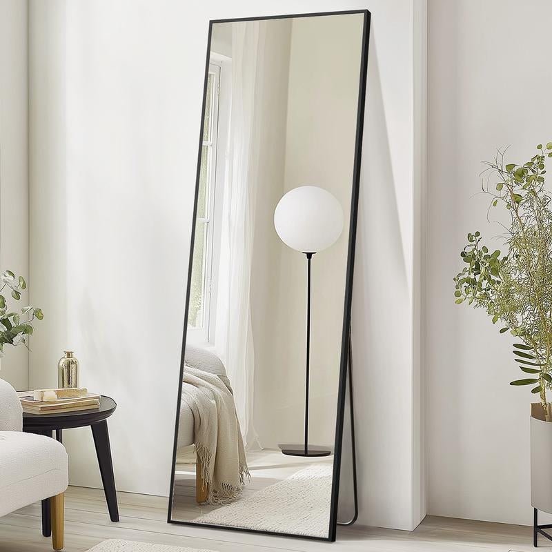 Floor Mirror Stand Mirror Full Length with LED Lights, Floor Mirror Dimming & 3 Color Lighting - Open Season Industries