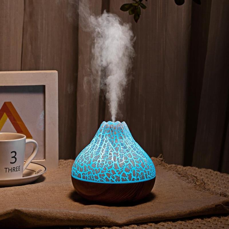 Creative Volcano Design Air Humidifier, USB Powered Modern Design Aroma Diffuser, Super Quiet Modern Design with Light Mist Humidifier - Open Season Industries