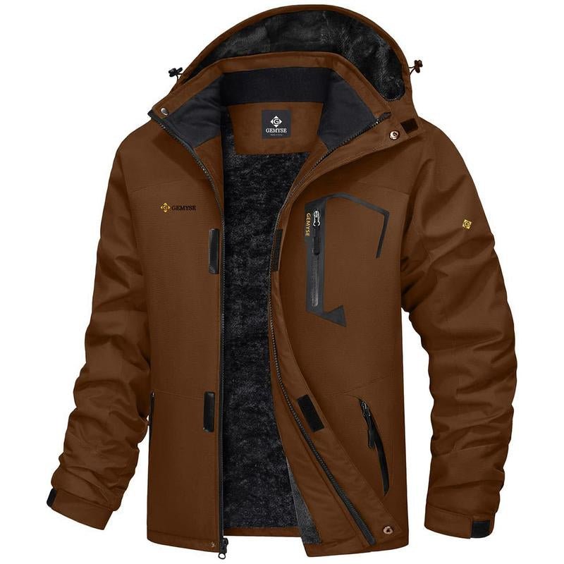 GEMYSE Men'S Mountain Waterproof Ski Snow Jacket Winter Windproof Rain Polo Pufferjacket Men'S Waterproof Winter Coat - Open Season Industries