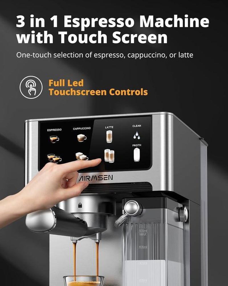 Automatic All - In - One Coffee Maker, One - Touch Latte Art, Programmable Recipes,Commercial Grade Combo Coffee Machine - Open Season Industries