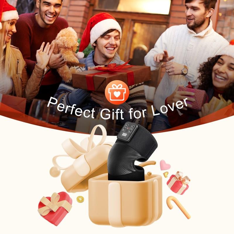 MASGRE Q7 Cordless Shoulder & Neck Massager with Heat & Vibration - 3 Heat Levels, Portable, Rechargeable, Ergonomic Design, Adjustable Velcro Straps, USB Charging, 5000Mah Battery, Great Gift for Wellness - Open Season Industries