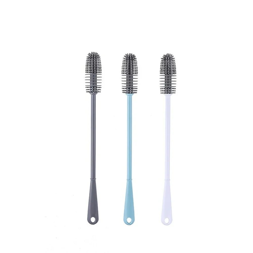 Silicone Milk Bottle Brush Long Handle Cup Brush Handheld Soft Head Food Grade Watering Kitchen Household Cleaning Brushes - Open Season Industries