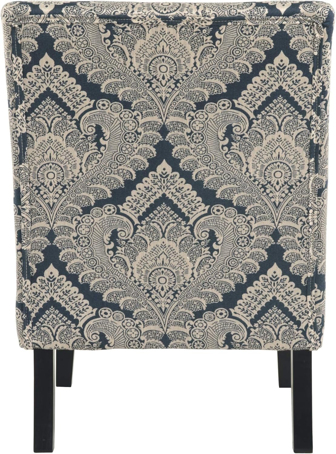 Honnally Modern Medallion Pattern Accent Chair, Blue & Ivory - Open Season Industries