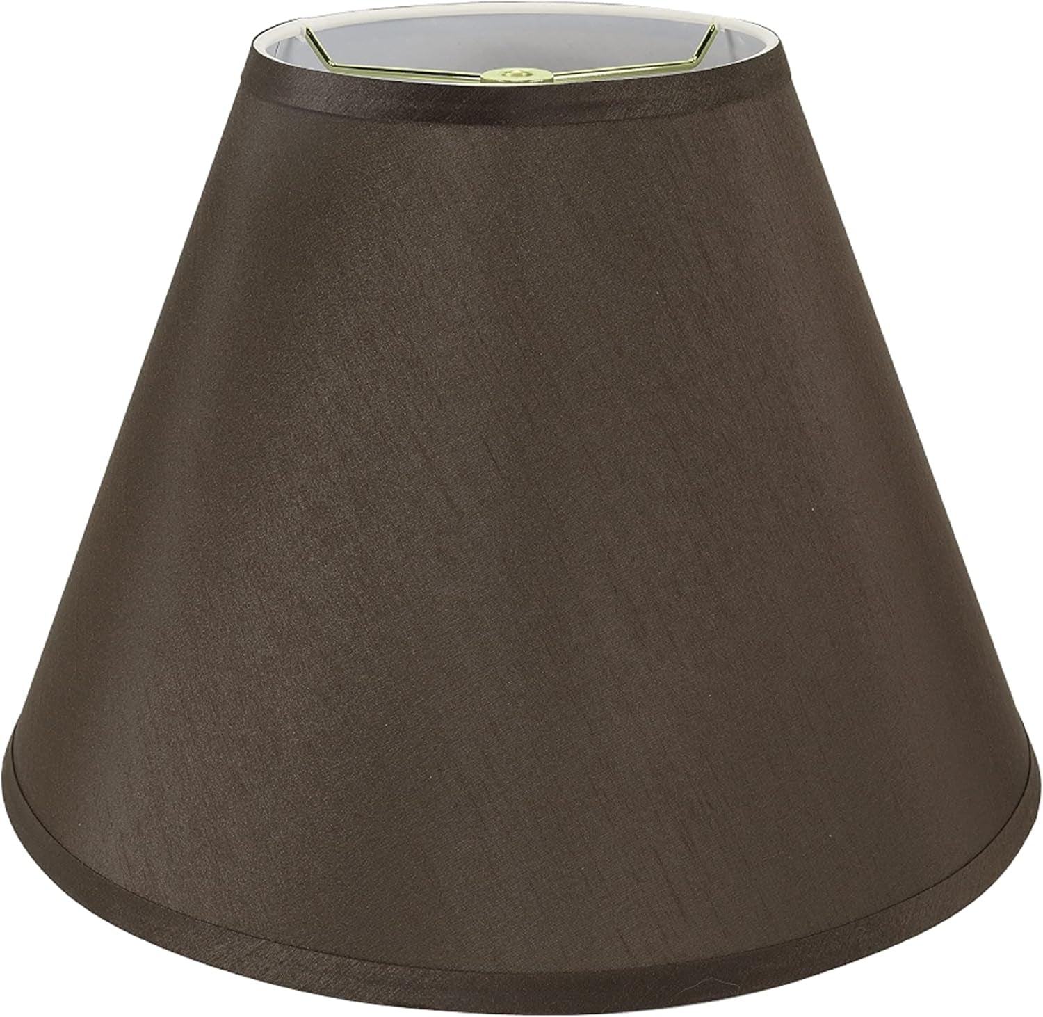 32151 Transitional Hardback Empire Shape Spider Construction Lamp Shade in Brown, 15" Wide (7" X 15" X 11") - Open Season Industries