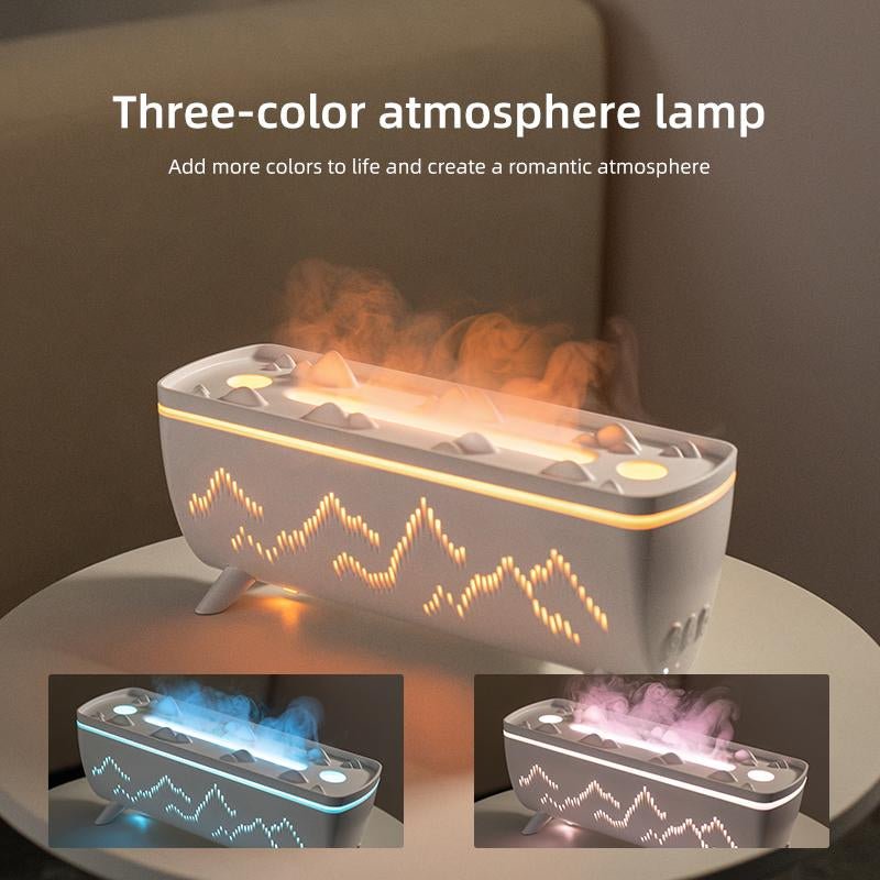 Flame Aromatherapy Machine Desktop Ultrasonic Double Spray Humidifier Aromatherapy Sprayer Silent Aroma Humidifier Portable Humidification - Open Season Industries