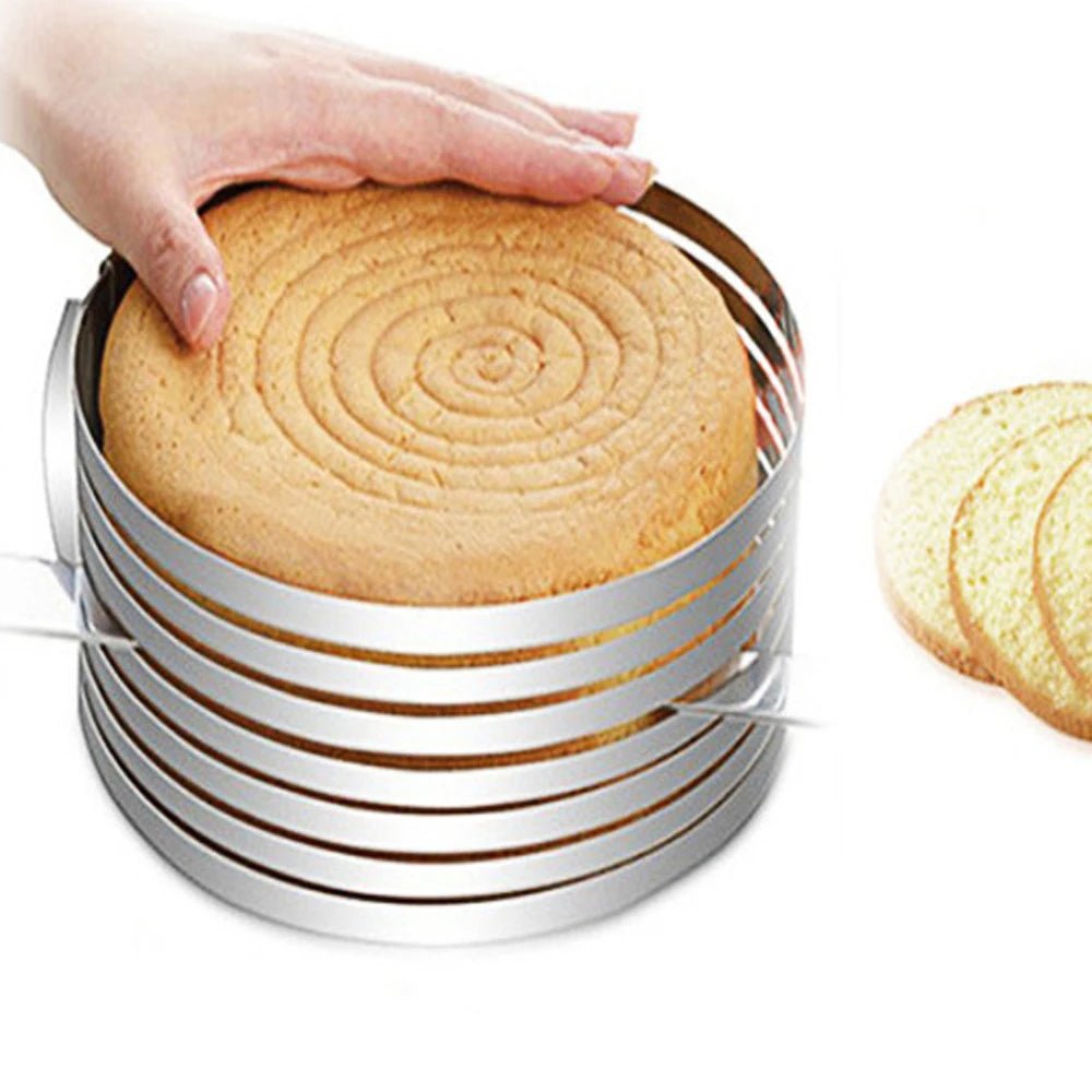 20CM 30CM Adjustable round Bread Cake Cutter Slicer Stainless Steel Cake Cutter 7 Layers Slicer Mousse Ring Mould Baking Gadgets - Open Season Industries