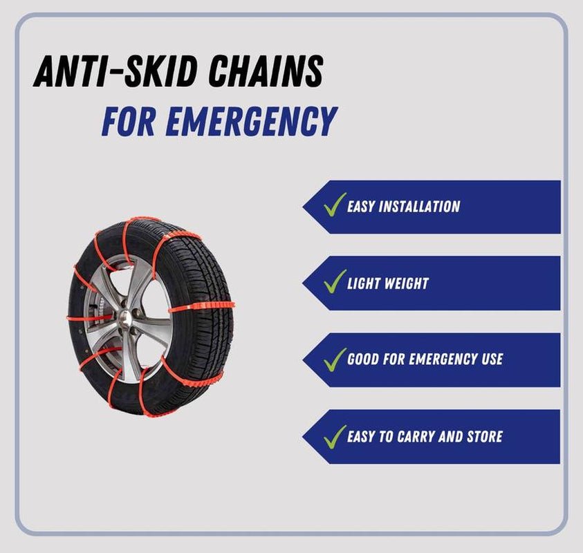 (Orange or Yellow) Jeremywell 10 PCS Emergency Anti - Skid Snow Chain - Open Season Industries