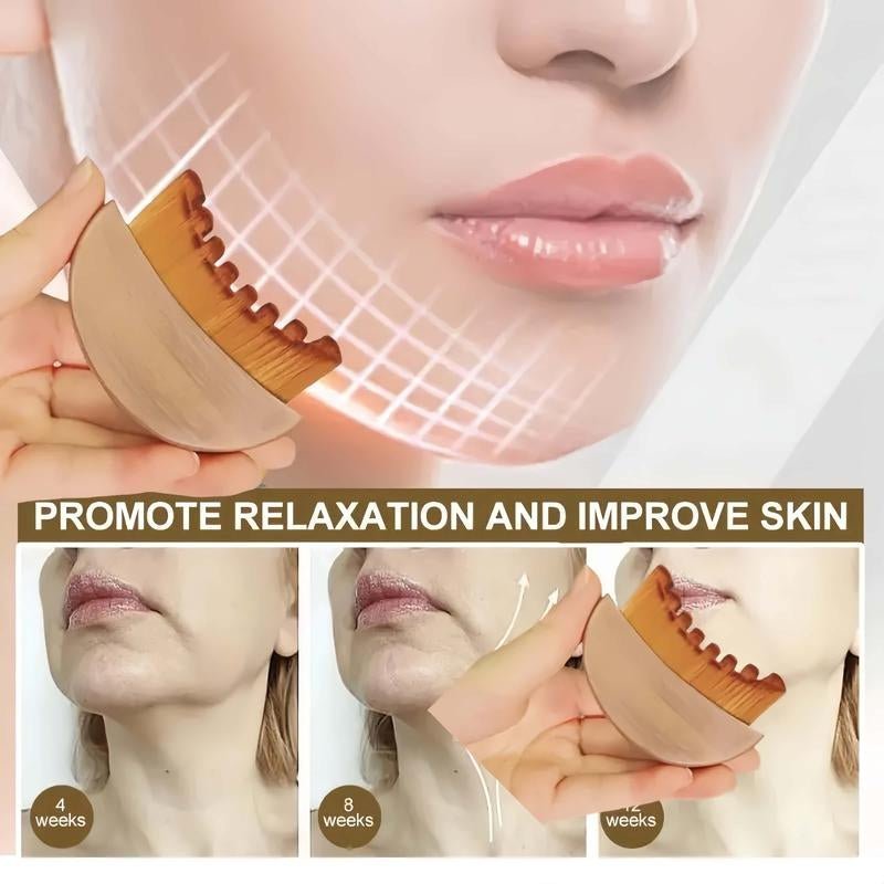 Lymphatic Contour Face Brush for Jawline & Chin Sculpting - Dry Brushing Massager for Lymphatic Drainage & Facial Fatigue Relief, Eronomically Designed to Fit the Skin Precisely (1PCS) Beauty Roller Daily - Mm - Open Season Industries