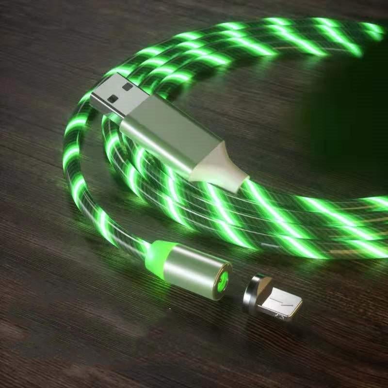 Magnetic Charging Cable Streamer Fast Charging Cable Lighting Micro USB Cable LED Magnet Charger Type - C Cable - Open Season Industries