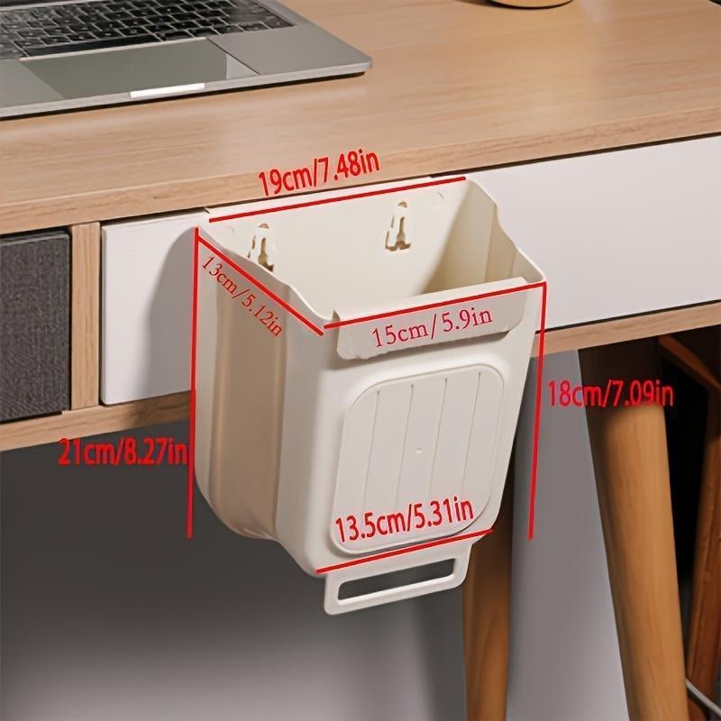 Foldable Kitchen Trash Can, Hanging Trash Bin, Space - Saving Hanging Garbage Can for Kitchen Cabinets, Kitchen Accessories - Open Season Industries