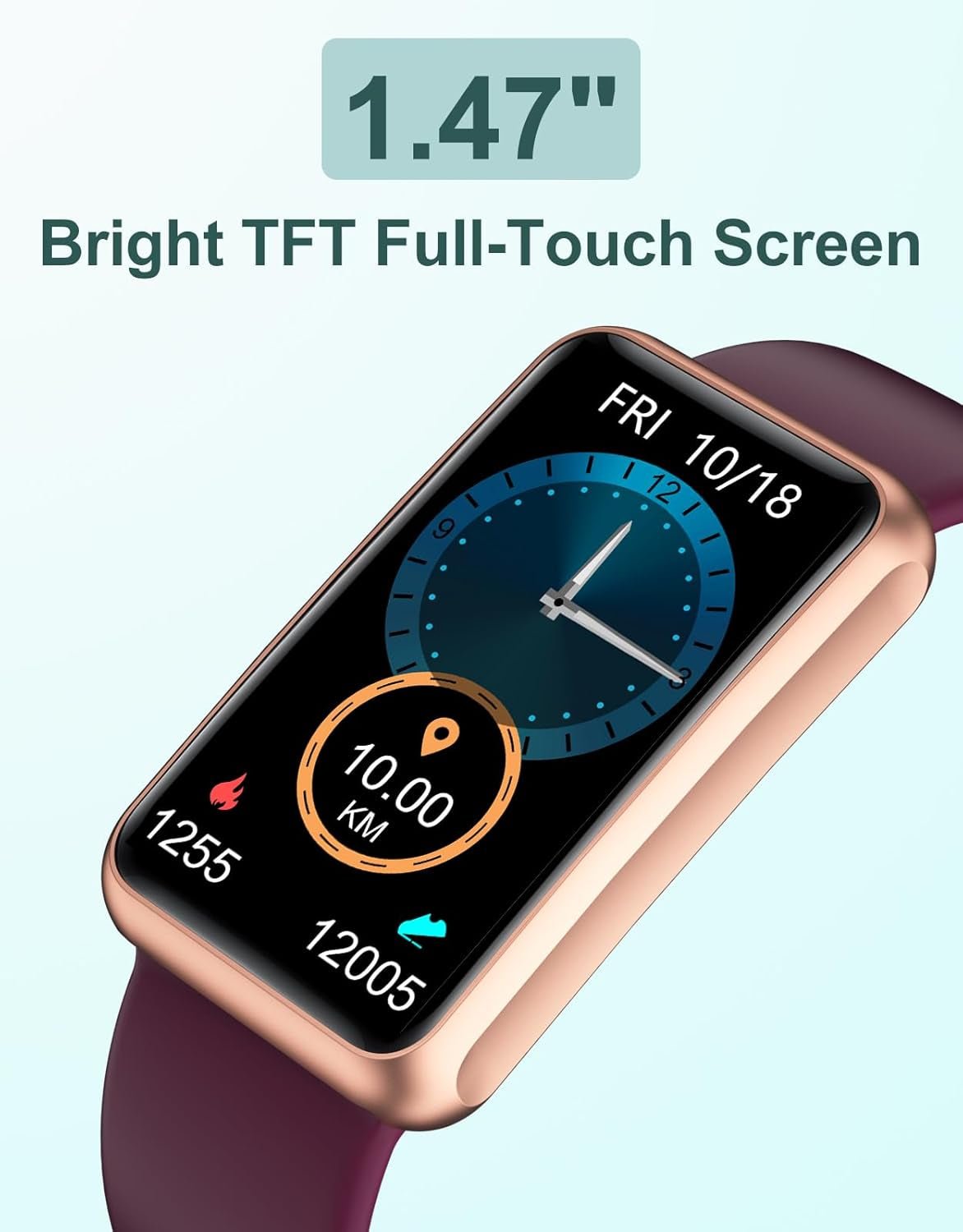 Fitness Tracker No Bluetooth No APP No Phone Needed, Fitness Watch for Men Women Parents IP68 Waterproof with Full Touch Screen Steps Calories Counter Sleep Tracker Alarm Clocks (Purple) - Open Season Industries