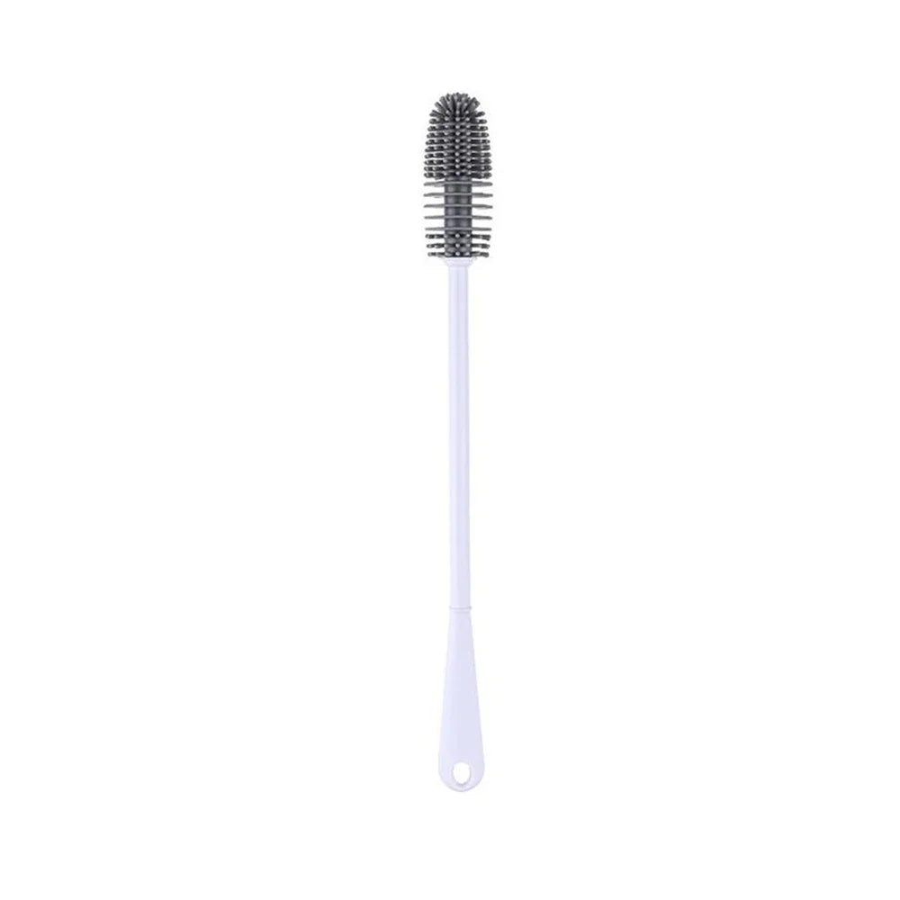Silicone Milk Bottle Brush Long Handle Cup Brush Handheld Soft Head Food Grade Watering Kitchen Household Cleaning Brushes - Open Season Industries
