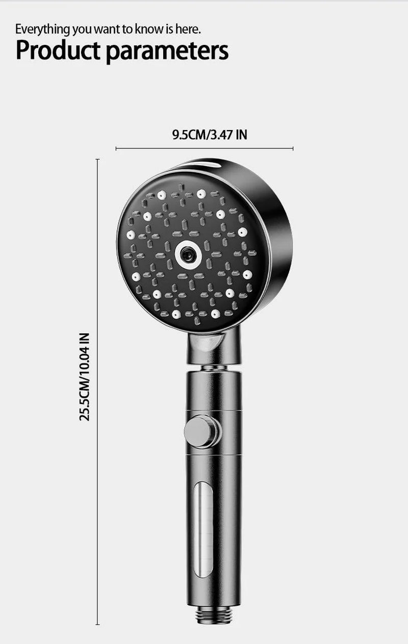 6 - Function High - Pressure Shower Head - Open Season Industries