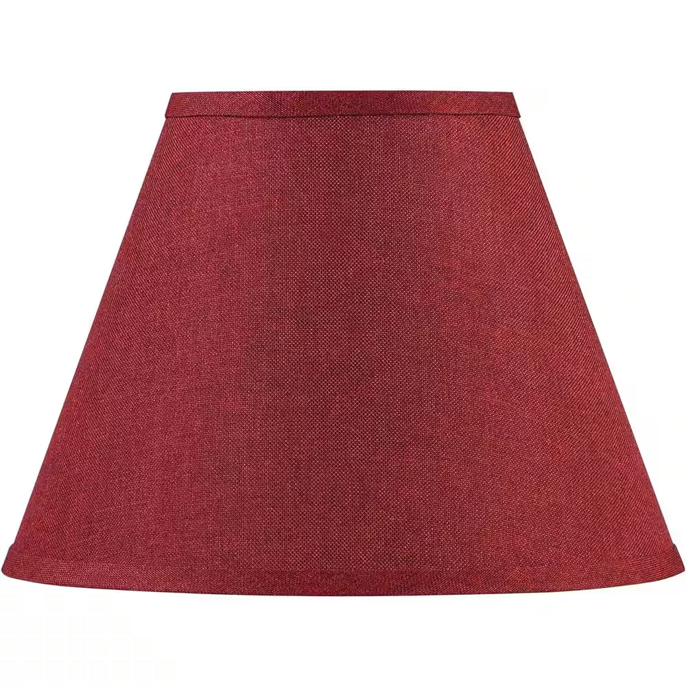 Mix and Match 9 In. Burgundy Burlap Empire Lamp Shade with Spider Fitter - Open Season Industries