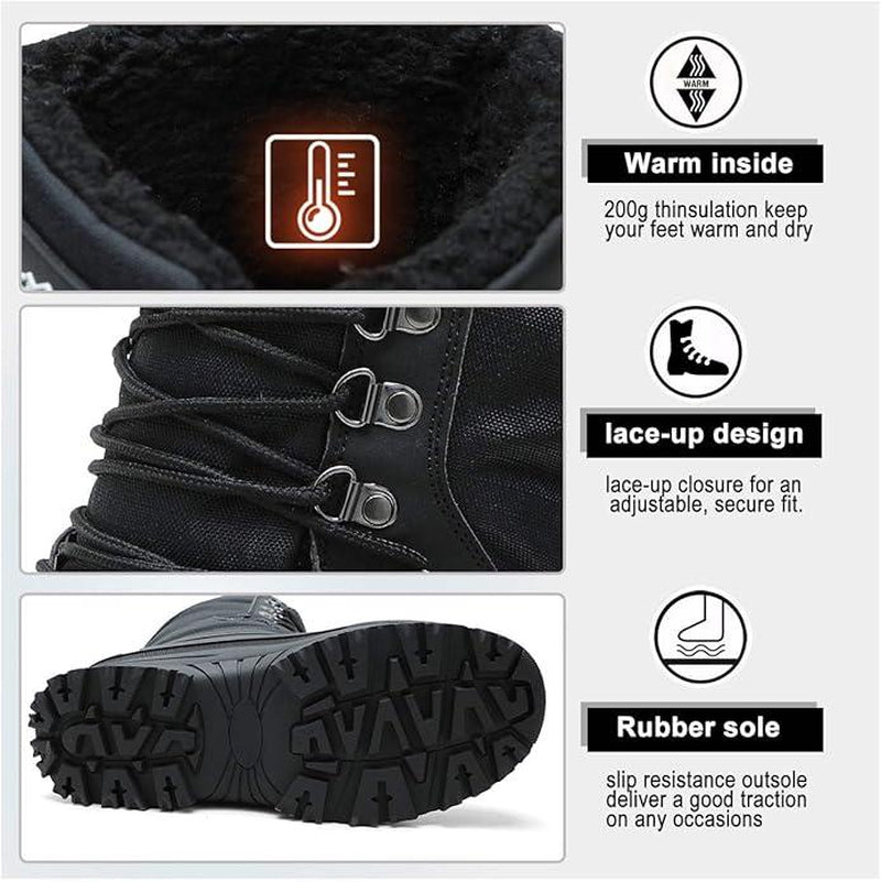 ALEADER Winter Men'S Outdoor Warm Classic Snow Boots Non - Slip 3M THINSULATE INSULATION Sports Leisure Hiking Boots Waterproof - Open Season Industries