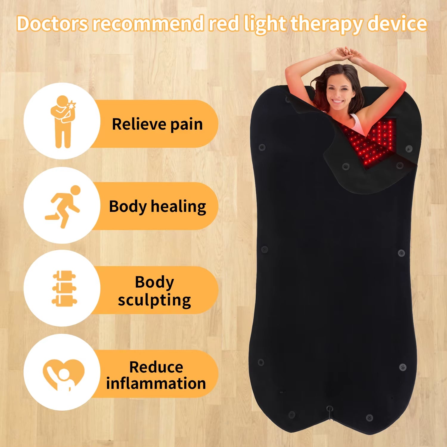 2024 New Generation Red Light Therapy Bed Used to Whole Body Pain Relieve Home Spa SUPER LARGE - Open Season Industries