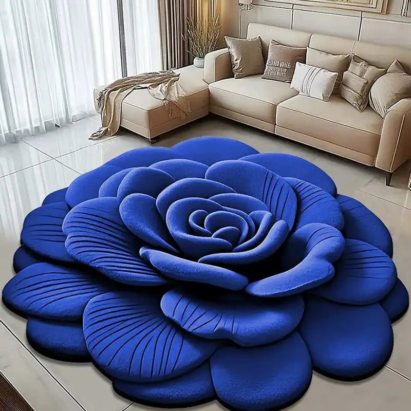 Alien Floral Plush & Diatomaceous Earth Floor Mat Bathroom Absorbent Anti - Slip 3D Fresh Flower Pattern Door Mats Dirt - Resistant - Open Season Industries