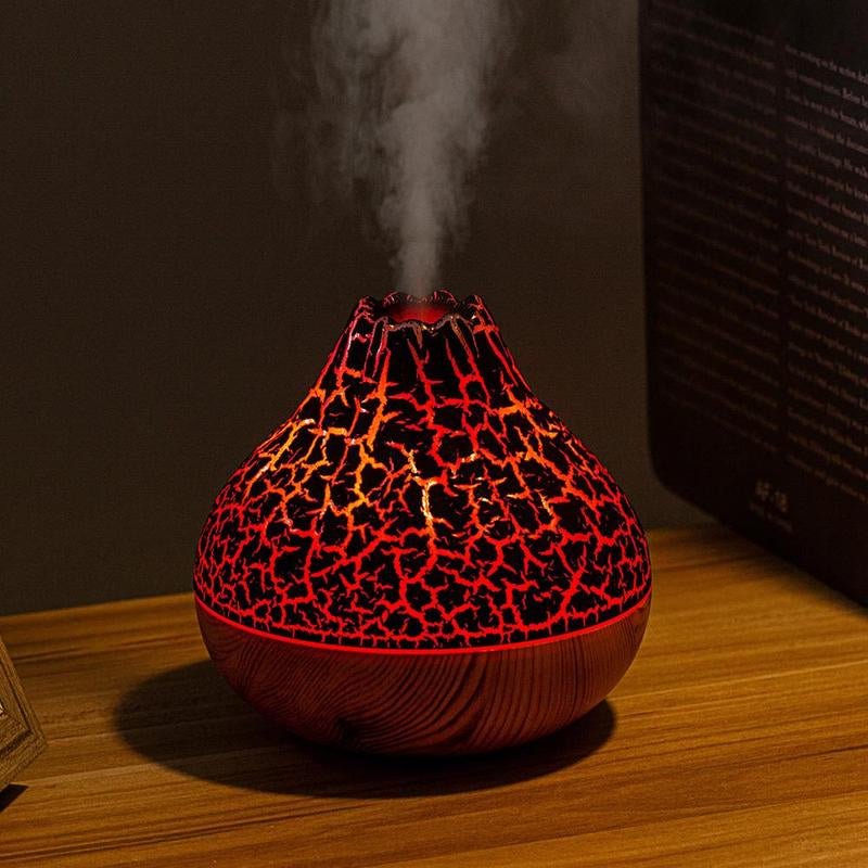 Creative Volcano Design Air Humidifier, USB Powered Modern Design Aroma Diffuser, Super Quiet Modern Design with Light Mist Humidifier - Open Season Industries