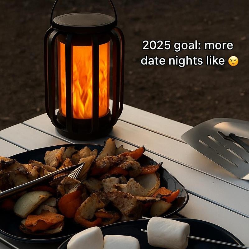 【Bougerv 9 - Inch Solar Lantern Outdoor Light with Base】 - Waterproof Flickering Flame Effect for Patio, Garden, and Room Decoration | 6.3X4.7X3.3 Inches | Energy Efficient Monocrystalline Silicon Panels | 8 - 12 Hours Operation Time - Open Season Industries