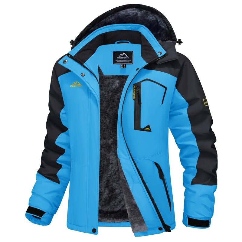 MAGCOMSEN Women'S Waterproof Ski Jacket Hooded Fleece Lined Warm Winter Jacket Snow Coat Mountain Windproof Rain Windbreaker - Open Season Industries