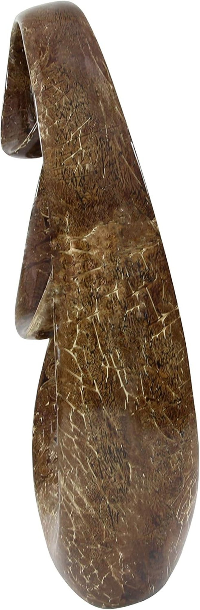 Polystone Abstract Decorative Sculpture Swirl Home Decor Statue, Accent Figurine 14" X 8" X 31", Brown - Open Season Industries