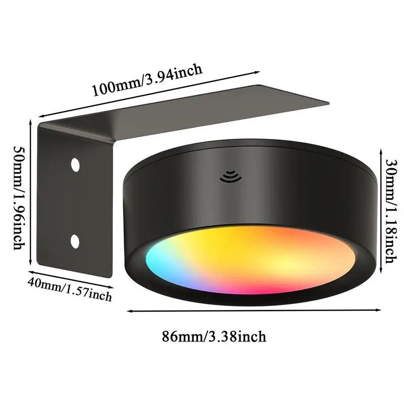 2Pcs LED Wall Sconces Lights 13 - Color RGB Dimmable Painting Art Display Lights Magnetic Spotlight Battery Operated Picture Lamp - Open Season Industries