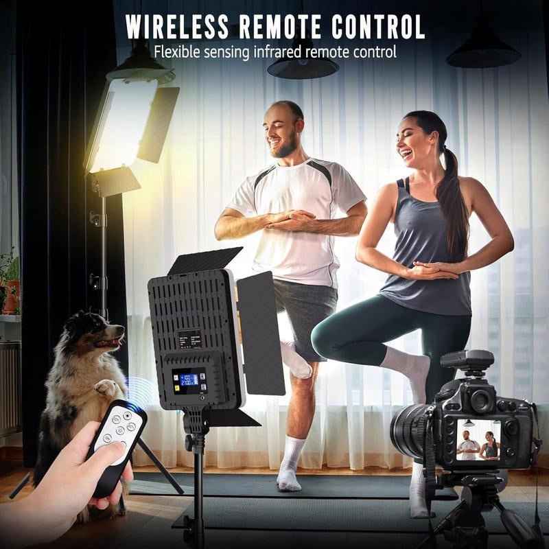 Photography Lighting Kit, 36W Dual Color Studio Light with Remote Control & Tripod, Adjustable Studio Lighting Kit, Adjustable LED Video Light Kit for Video Recording/Photography - Open Season Industries