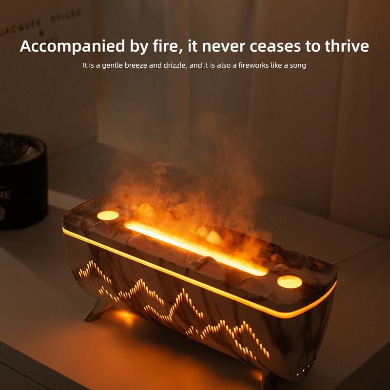 Flame Aromatherapy Machine Desktop Ultrasonic Double Spray Humidifier Aromatherapy Sprayer Silent Aroma Humidifier Portable Humidification - Open Season Industries