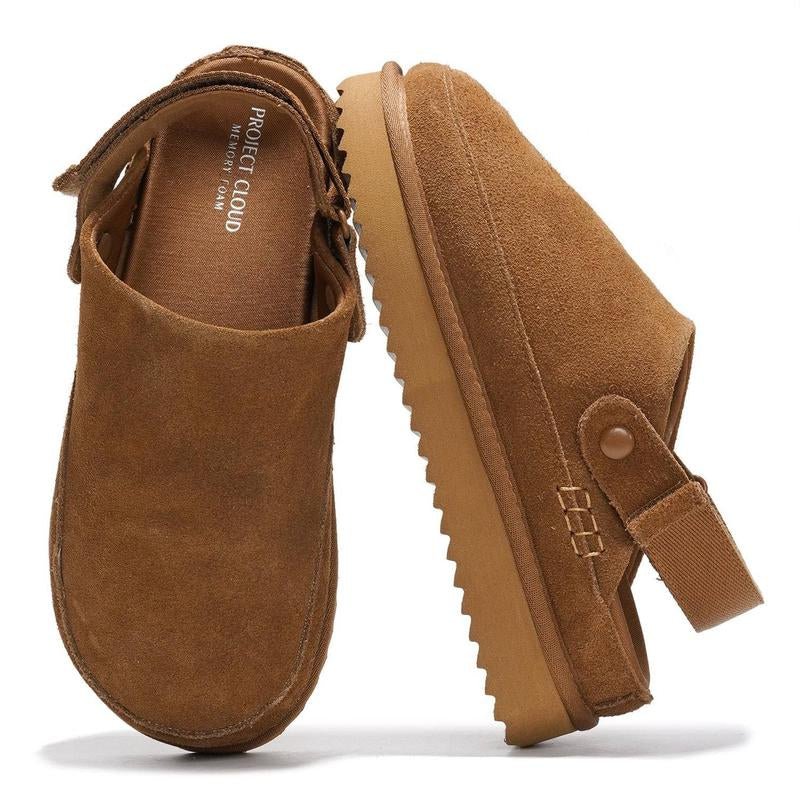 Project Cloud | "Goldstar" Genuine Suede Clogs for Women | Memory Foam | Lightweight | Non - Slip - Open Season Industries