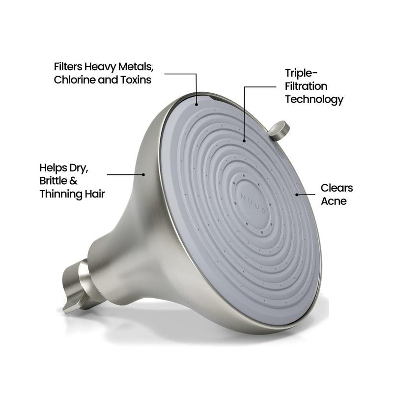 NUUD | NO1 Filtered Showerhead | Filters 99.9% of Heavy Metals & Chlorine - Open Season Industries