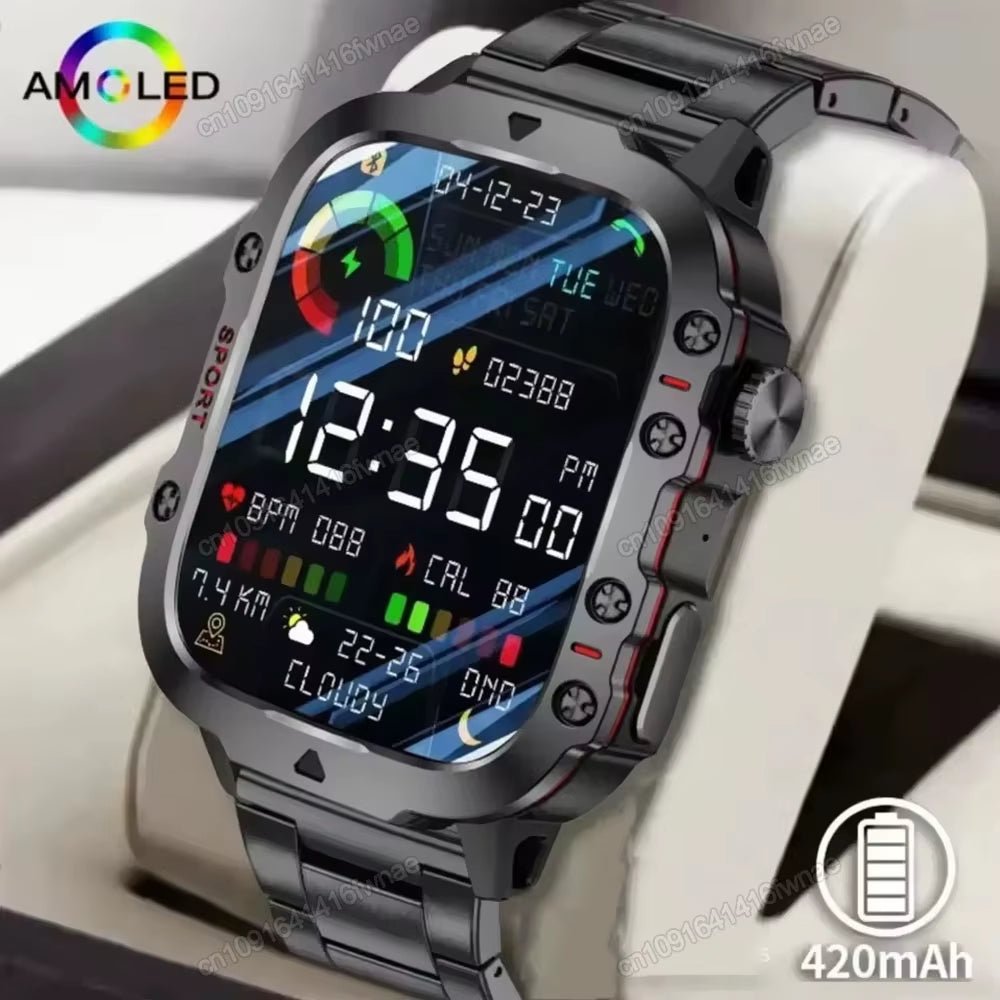 Original Men Smartwatch Flashlight Bluetooth Call Fitness Clock IP68 Waterproof Sports Men for Android IOS Smart Watch 2025 New - Open Season Industries