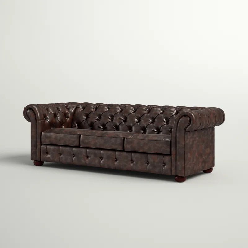 Huskins 91.34'' Faux Leather Sofa - Open Season Industries