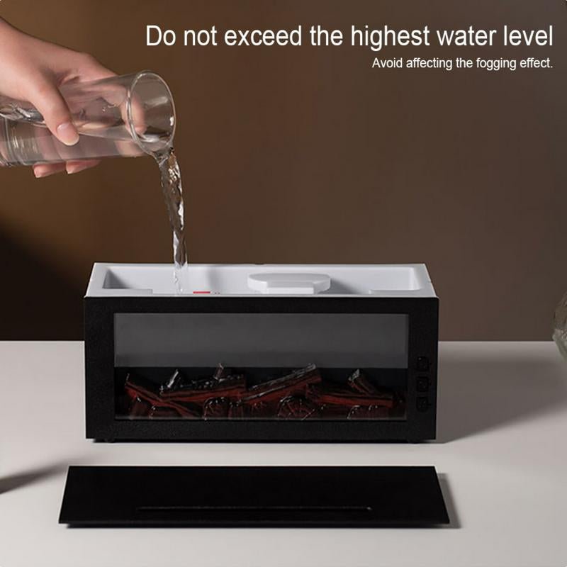 2025 New Simulation Fireplace Aromatherapy Machine Humidifier Intelligent Remote Control 300Ml Color Fireplace Flame Humidifier Aromatherapy Diffuser with Remote and Timer for Home and Office - Open Season Industries