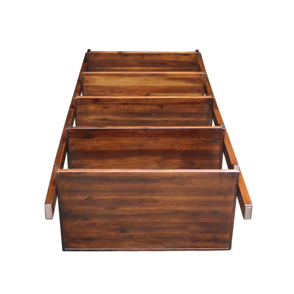 75.5 In. Espresso Wood 5 - Shelf Ladder Bookcase - Open Season Industries