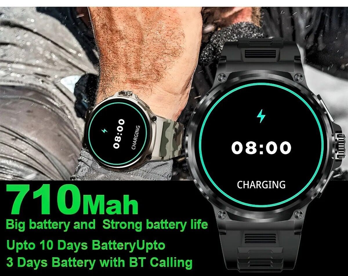 1.85" Ultra HD Smartwatch GPS Bluetooth Call Health Monitoring Watch Gym Gift - Open Season Industries