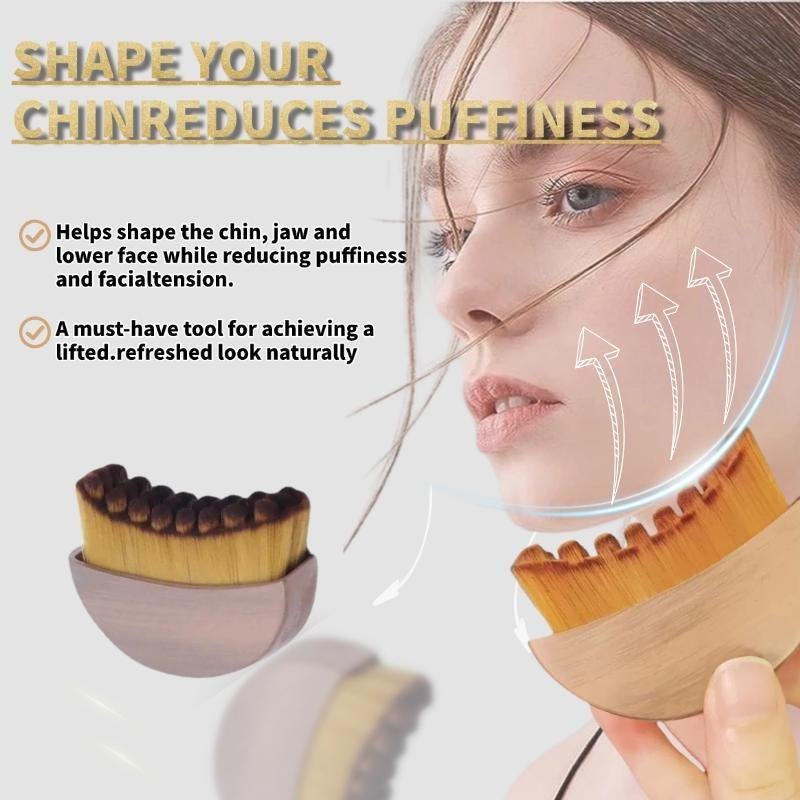 Lymphatic Contour Face Brush for Jawline & Chin Sculpting - Dry Brushing Massager for Lymphatic Drainage & Facial Fatigue Relief, Eronomically Designed to Fit the Skin Precisely (1PCS) Beauty Roller Daily - Mm - Open Season Industries
