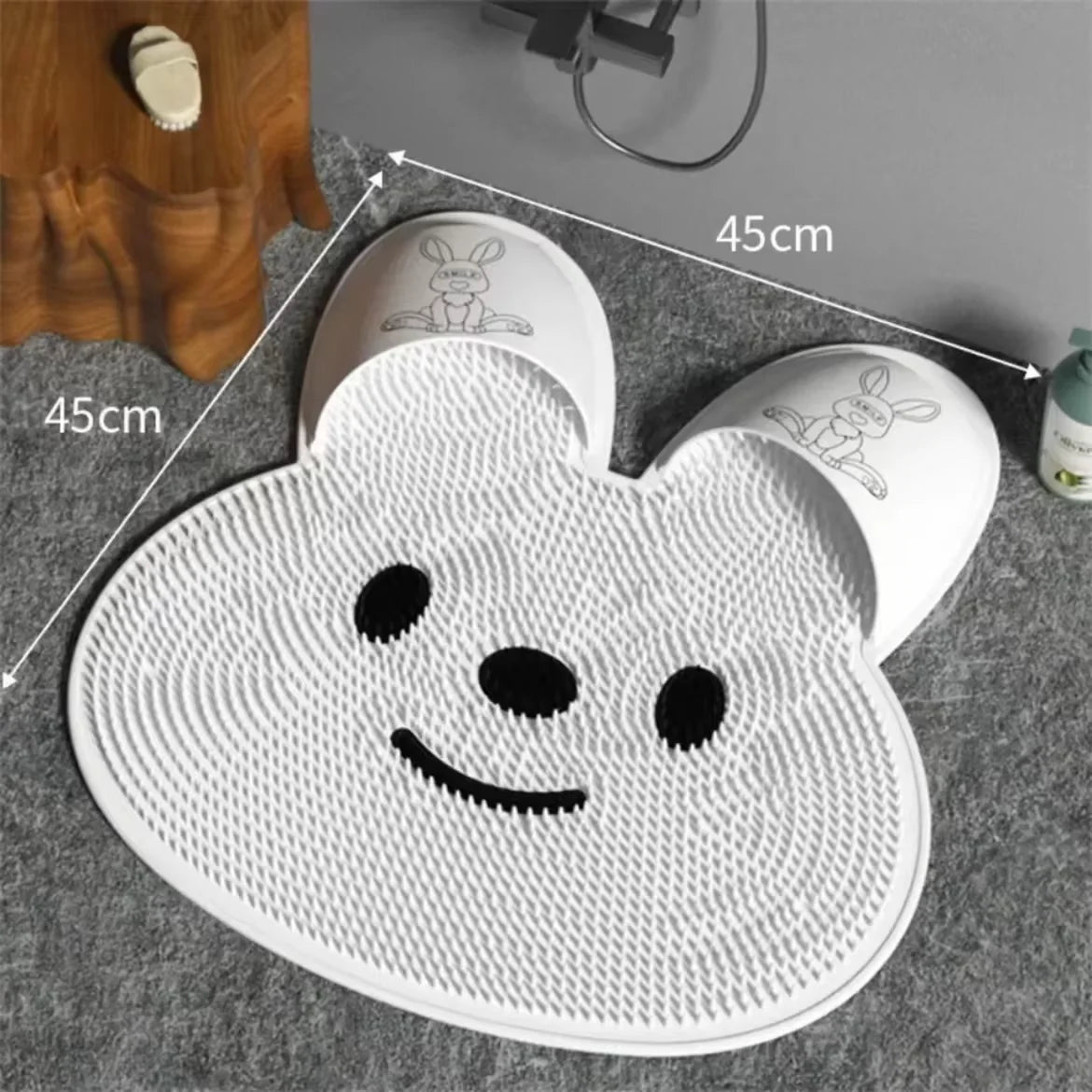 Bathing anti Slip Mat Exfoliating Shower Massage Scraper Bathroom Non - Slip Bath Mat Back Massage Brush Silicone Foot Wash Mat - Open Season Industries