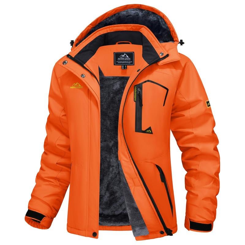 MAGCOMSEN Women'S Waterproof Ski Jacket Hooded Fleece Lined Warm Winter Jacket Snow Coat Mountain Windproof Rain Windbreaker - Open Season Industries